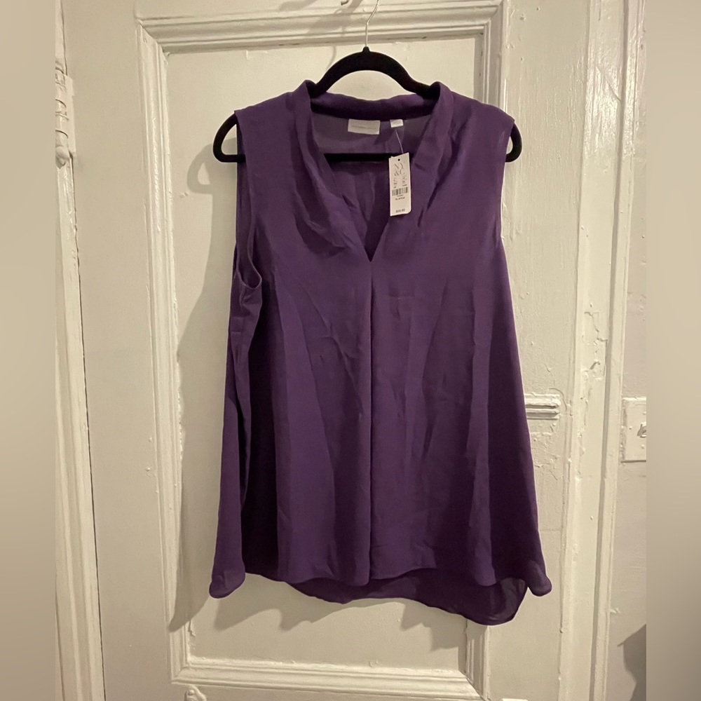 NY & Company Purple Sleeveless Top